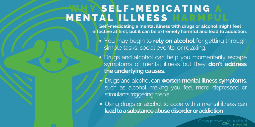 Why Self-Medicating a Mental Illness Harmful Infographic